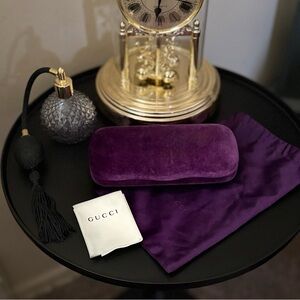 Gucci Vibrant Purple and Gold Eyewear Case